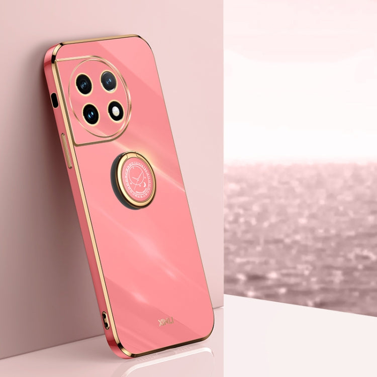 XINLI Straight Edge 6D Electroplate TPU Phone Case with Ring Holder, For OnePlus 11, For OnePlus Ace 2, For Realme GT Neo 5, For OPPO Reno8 T 5G, For vivo Y100, For Samsung Galaxy A24 4G