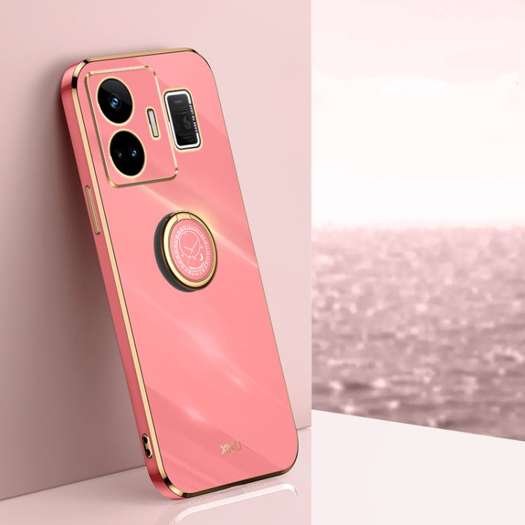 XINLI Straight Edge 6D Electroplate TPU Phone Case with Ring Holder, For OnePlus 11, For OnePlus Ace 2, For Realme GT Neo 5, For OPPO Reno8 T 5G, For vivo Y100, For Samsung Galaxy A24 4G