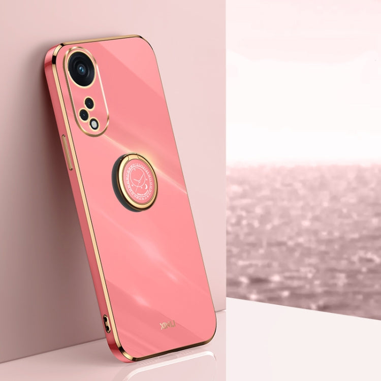 XINLI Straight Edge 6D Electroplate TPU Phone Case with Ring Holder, For OnePlus 11, For OnePlus Ace 2, For Realme GT Neo 5, For OPPO Reno8 T 5G, For vivo Y100, For Samsung Galaxy A24 4G