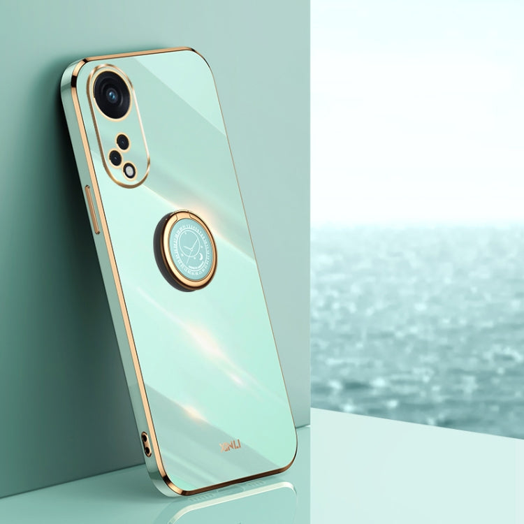 XINLI Straight Edge 6D Electroplate TPU Phone Case with Ring Holder, For OnePlus 11, For OnePlus Ace 2, For Realme GT Neo 5, For OPPO Reno8 T 5G, For vivo Y100, For Samsung Galaxy A24 4G