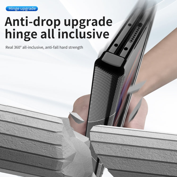 Magnetic Hinges Plating Phone Case with Holder, For Samsung Galaxy Z Fold4 5G
