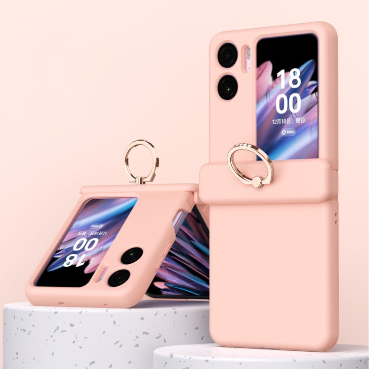 Macaron Magnetic Three-piece Phone Case with Ring, For OPPO Find N2 Flip
