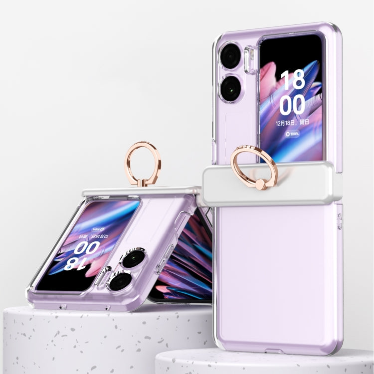 Macaron Magnetic Three-piece Phone Case with Ring, For OPPO Find N2 Flip