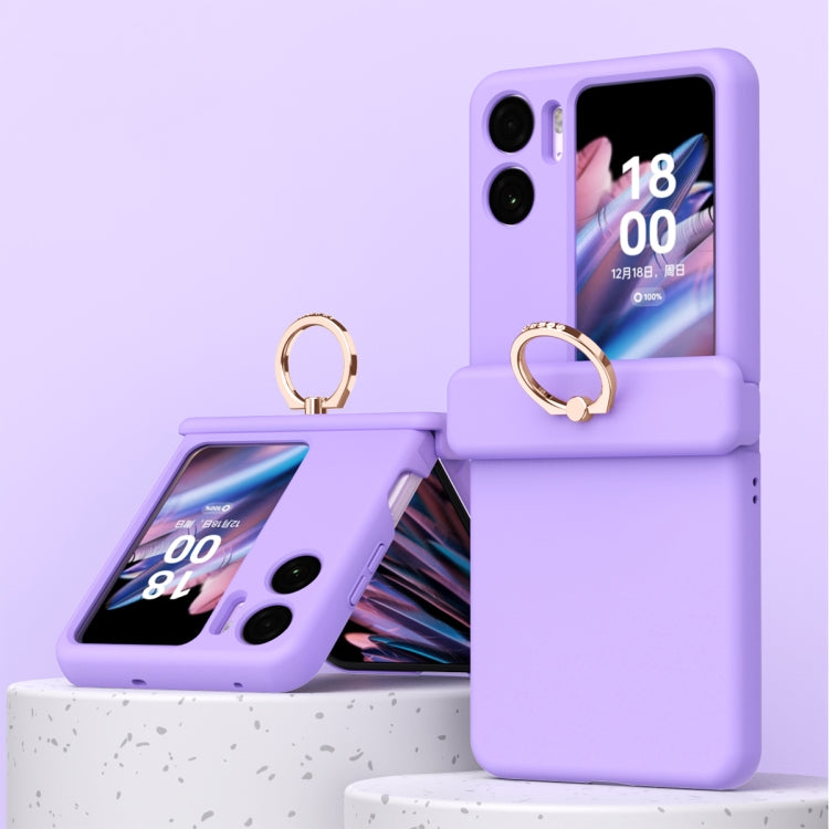 Macaron Magnetic Three-piece Phone Case with Ring, For OPPO Find N2 Flip