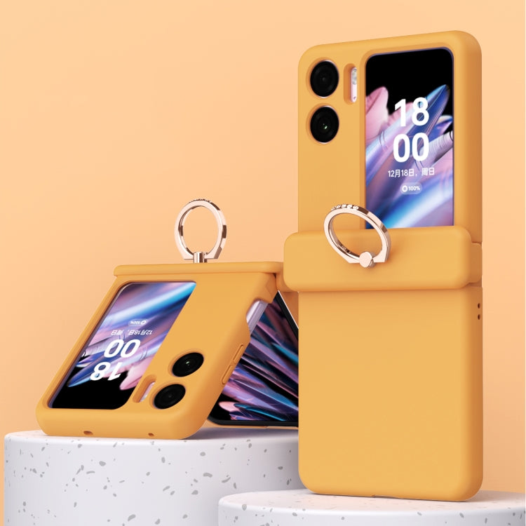 Macaron Magnetic Three-piece Phone Case with Ring, For OPPO Find N2 Flip