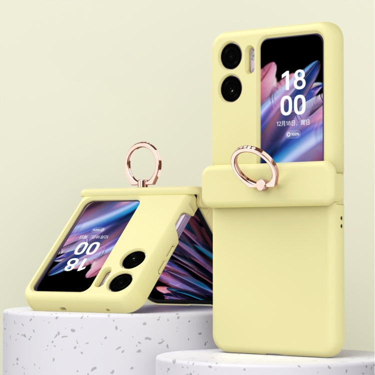 Macaron Magnetic Three-piece Phone Case with Ring, For OPPO Find N2 Flip