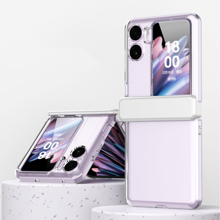 Macaron Magnetic Hinge Three-piece Phone Case with Protective Film, For OPPO Find N2 Flip