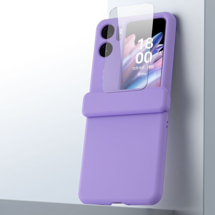 Macaron Magnetic Hinge Three-piece Phone Case with Protective Film, For OPPO Find N2 Flip