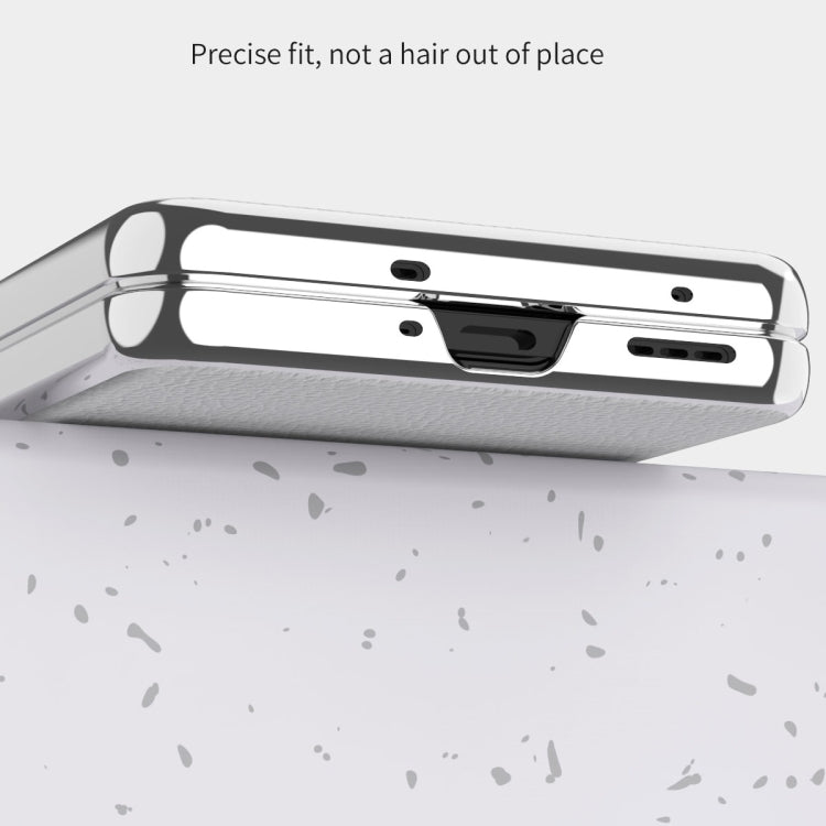 Litchi Pattern Electroplating Frame Magnetic Phone Case, For OPPO Find N2 Flip