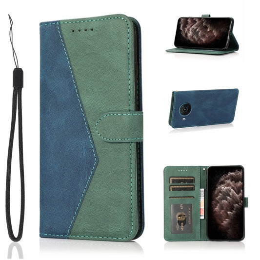 Dual-color Stitching Leather Phone Case, For Nokia X10 / X20