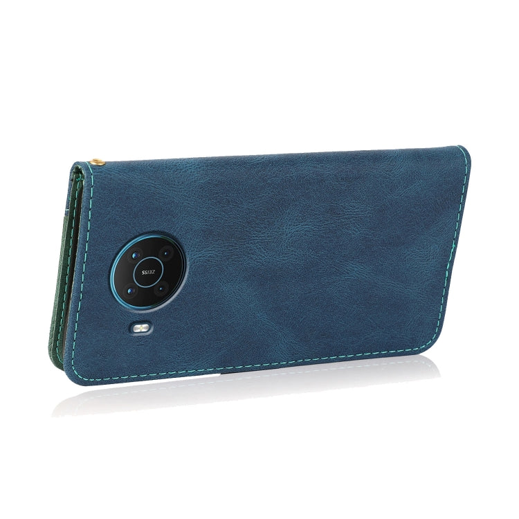 Dual-color Stitching Leather Phone Case, For Nokia X10 / X20