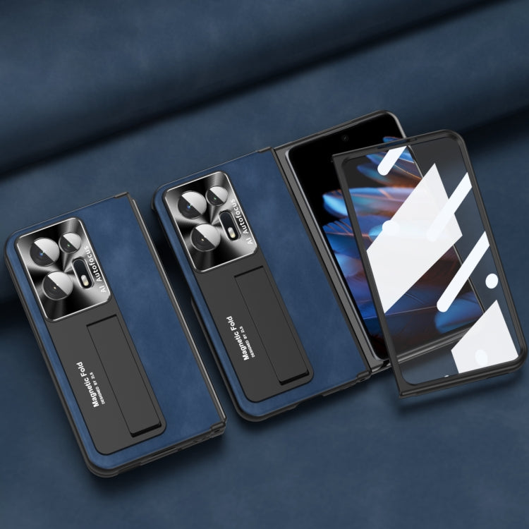 Integrated Napa Pattern All-inclusive Magnetic Phone Case, For OPPO Find N2