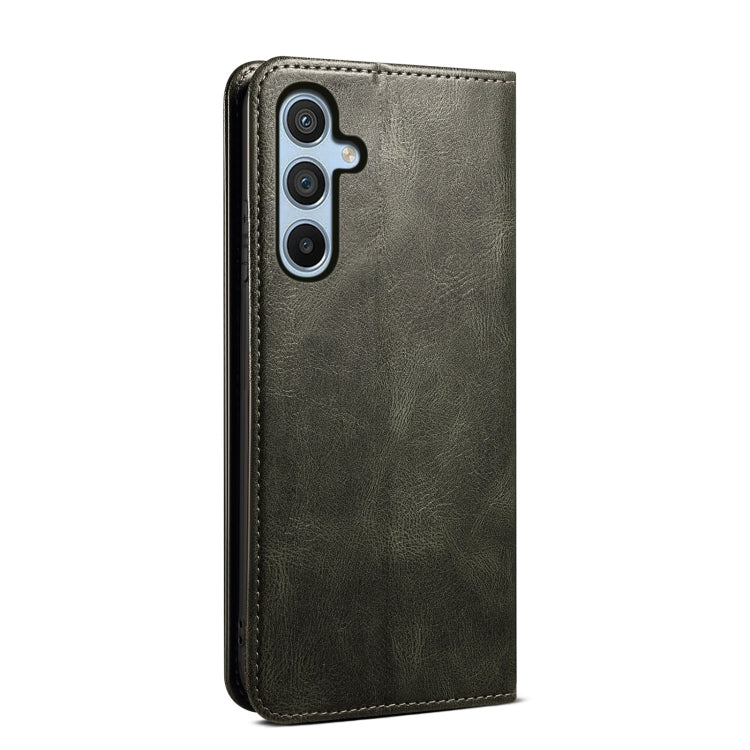 Oil Wax Crazy Horse Texture Leather Phone Case, For Samsung Galaxy M14