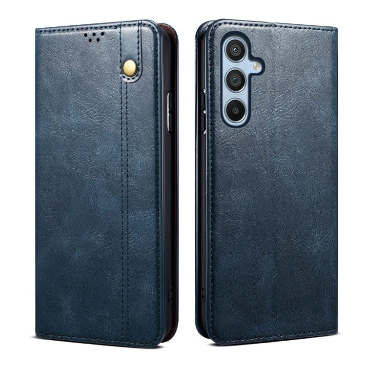Oil Wax Crazy Horse Texture Leather Phone Case, For Samsung Galaxy M14