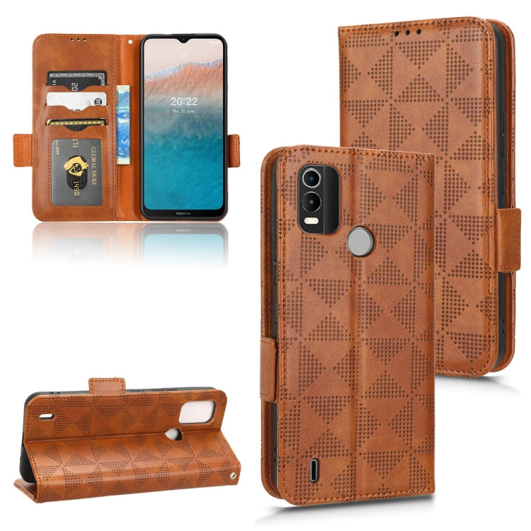 Symmetrical Triangle Leather Phone Case, For Nokia C21 Plus, For Nokia C21, For Nokia C100, For Nokia C200, For Nokia G60 5G, For Nokia C31, For Nokia G21 / G11, For Nokia X30 5G