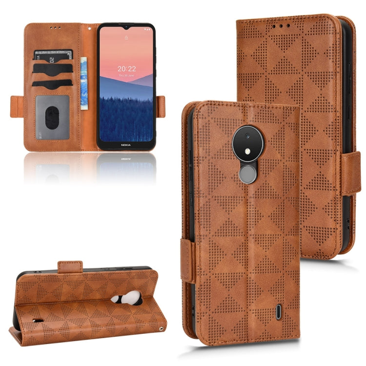 Symmetrical Triangle Leather Phone Case, For Nokia C21 Plus, For Nokia C21, For Nokia C100, For Nokia C200, For Nokia G60 5G, For Nokia C31, For Nokia G21 / G11, For Nokia X30 5G