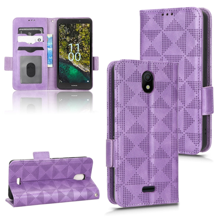 Symmetrical Triangle Leather Phone Case, For Nokia C21 Plus, For Nokia C21, For Nokia C100, For Nokia C200, For Nokia G60 5G, For Nokia C31, For Nokia G21 / G11, For Nokia X30 5G