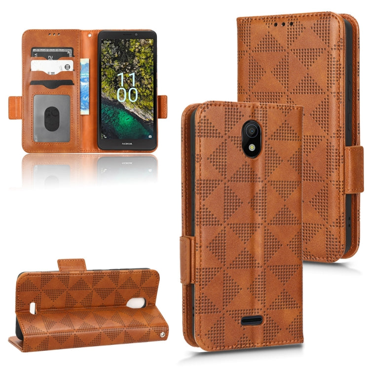 Symmetrical Triangle Leather Phone Case, For Nokia C21 Plus, For Nokia C21, For Nokia C100, For Nokia C200, For Nokia G60 5G, For Nokia C31, For Nokia G21 / G11, For Nokia X30 5G