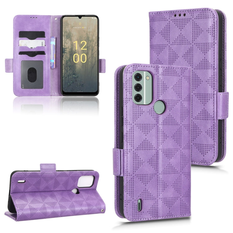 Symmetrical Triangle Leather Phone Case, For Nokia C21 Plus, For Nokia C21, For Nokia C100, For Nokia C200, For Nokia G60 5G, For Nokia C31, For Nokia G21 / G11, For Nokia X30 5G