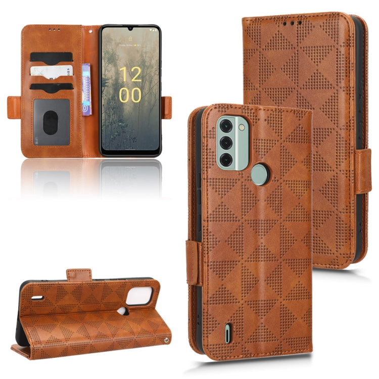 Symmetrical Triangle Leather Phone Case, For Nokia C21 Plus, For Nokia C21, For Nokia C100, For Nokia C200, For Nokia G60 5G, For Nokia C31, For Nokia G21 / G11, For Nokia X30 5G