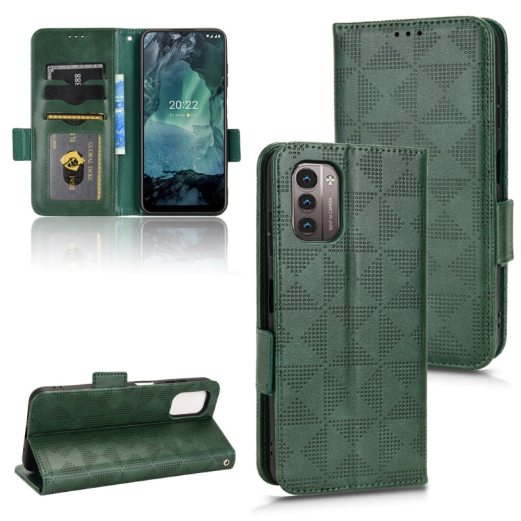 Symmetrical Triangle Leather Phone Case, For Nokia C21 Plus, For Nokia C21, For Nokia C100, For Nokia C200, For Nokia G60 5G, For Nokia C31, For Nokia G21 / G11, For Nokia X30 5G