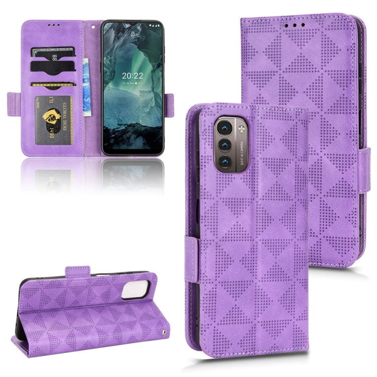 Symmetrical Triangle Leather Phone Case, For Nokia C21 Plus, For Nokia C21, For Nokia C100, For Nokia C200, For Nokia G60 5G, For Nokia C31, For Nokia G21 / G11, For Nokia X30 5G