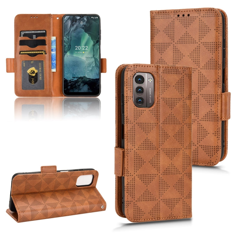 Symmetrical Triangle Leather Phone Case, For Nokia C21 Plus, For Nokia C21, For Nokia C100, For Nokia C200, For Nokia G60 5G, For Nokia C31, For Nokia G21 / G11, For Nokia X30 5G