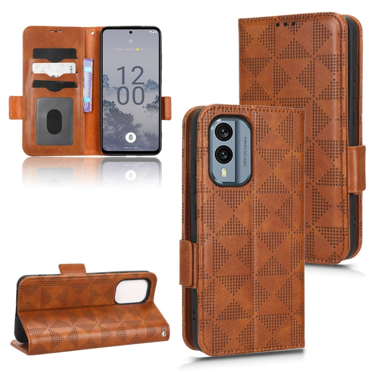 Symmetrical Triangle Leather Phone Case, For Nokia C21 Plus, For Nokia C21, For Nokia C100, For Nokia C200, For Nokia G60 5G, For Nokia C31, For Nokia G21 / G11, For Nokia X30 5G