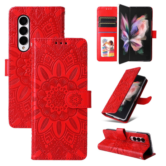 Embossed Sunflower Leather Phone Case, For Samsung Galaxy Z Fold3 5G, For Samsung Galaxy Z Fold4 5G, For Samsung Galaxy Z Flip3 5G, For Samsung Galaxy Z Flip4 5G, For Samsung Galaxy A24 4G, For Honor X7a, For Honor X8a, For Honor X9a/X40 5G/Magic5 Lite...