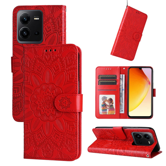 Embossed Sunflower Leather Phone Case, For vivo V25 5G/V25e 4G, For vivo Y02 4G, For Xiaomi Redmi K60/K60 Pro, For Xiaomi Redmi 11A 4G/12C