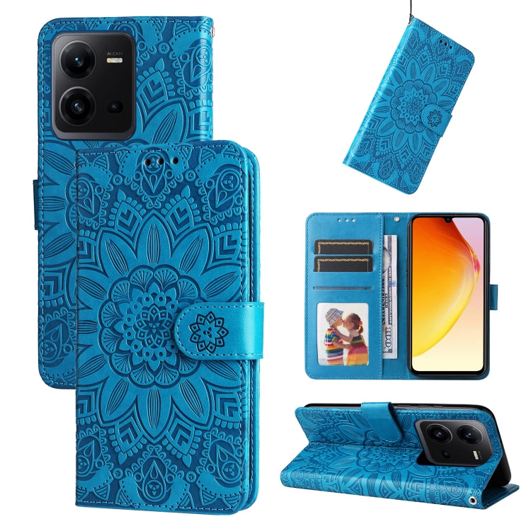 Embossed Sunflower Leather Phone Case, For vivo V25 5G/V25e 4G, For vivo Y02 4G, For Xiaomi Redmi K60/K60 Pro, For Xiaomi Redmi 11A 4G/12C