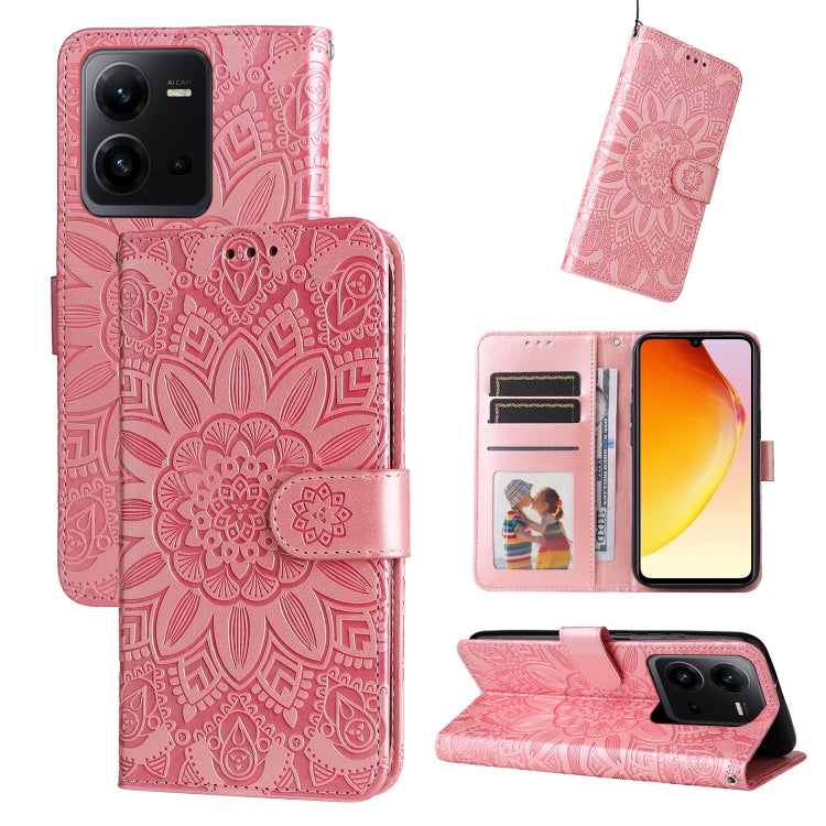 Embossed Sunflower Leather Phone Case, For vivo V25 5G/V25e 4G, For vivo Y02 4G, For Xiaomi Redmi K60/K60 Pro, For Xiaomi Redmi 11A 4G/12C