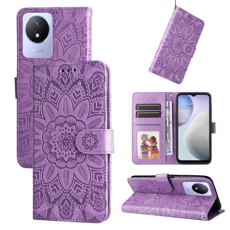 Embossed Sunflower Leather Phone Case, For vivo V25 5G/V25e 4G, For vivo Y02 4G, For Xiaomi Redmi K60/K60 Pro, For Xiaomi Redmi 11A 4G/12C