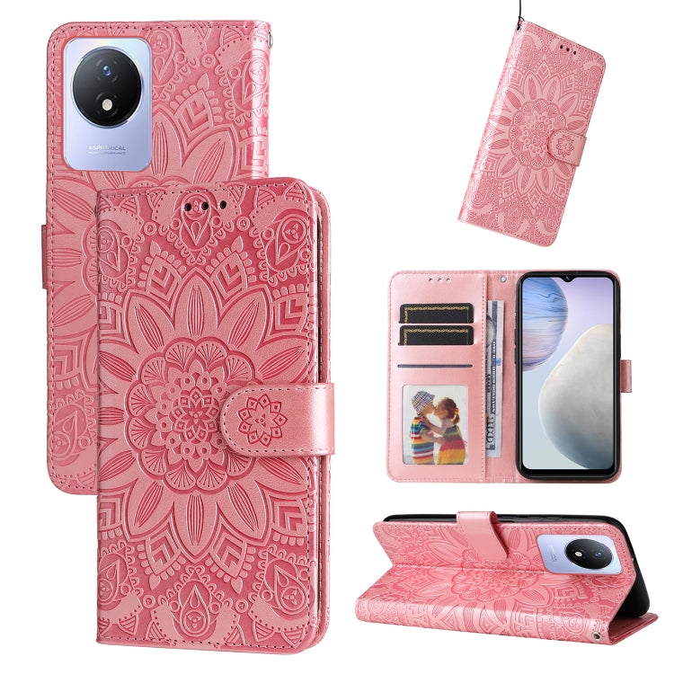 Embossed Sunflower Leather Phone Case, For vivo V25 5G/V25e 4G, For vivo Y02 4G, For Xiaomi Redmi K60/K60 Pro, For Xiaomi Redmi 11A 4G/12C