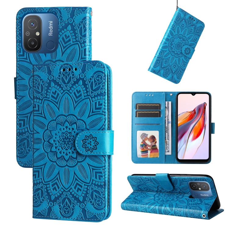 Embossed Sunflower Leather Phone Case, For vivo V25 5G/V25e 4G, For vivo Y02 4G, For Xiaomi Redmi K60/K60 Pro, For Xiaomi Redmi 11A 4G/12C