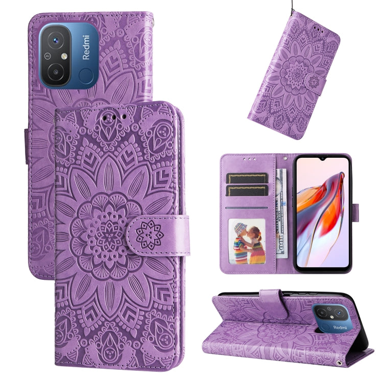 Embossed Sunflower Leather Phone Case, For vivo V25 5G/V25e 4G, For vivo Y02 4G, For Xiaomi Redmi K60/K60 Pro, For Xiaomi Redmi 11A 4G/12C
