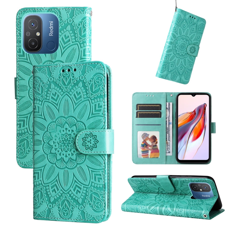 Embossed Sunflower Leather Phone Case, For vivo V25 5G/V25e 4G, For vivo Y02 4G, For Xiaomi Redmi K60/K60 Pro, For Xiaomi Redmi 11A 4G/12C