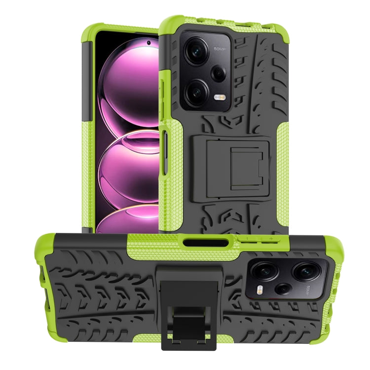 Tire Texture TPU + PC Phone Case with Holder, For Motorola Moto G Play 2023/G Pure/G Power 2022, For Xiaomi Redmi Note 12 Pro 5G, For Xiaomi Redmi Note 12 Pro+ 5G