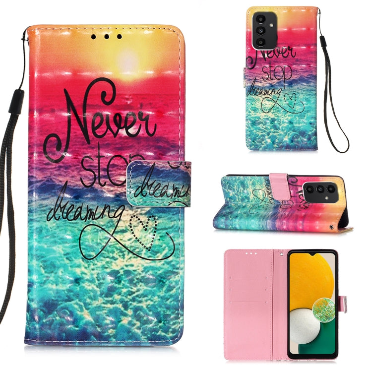 3D Painting Horizontal Flip Leather Phone Case, For Samsung Galaxy A34 5G, For Samsung Galaxy A54 5G