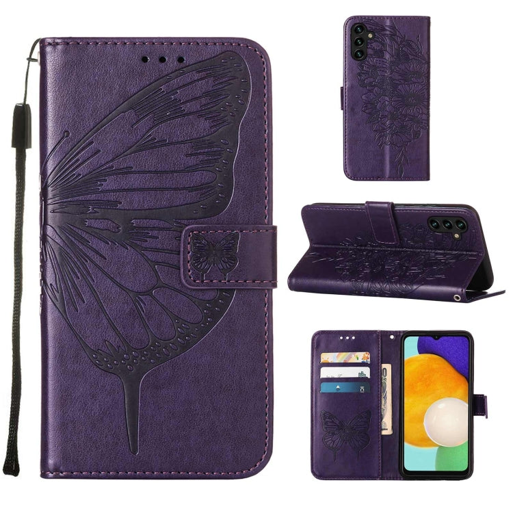 Embossed Butterfly Leather Phone Case, For Samsung Galaxy A34 5G, For Samsung Galaxy A54 5G