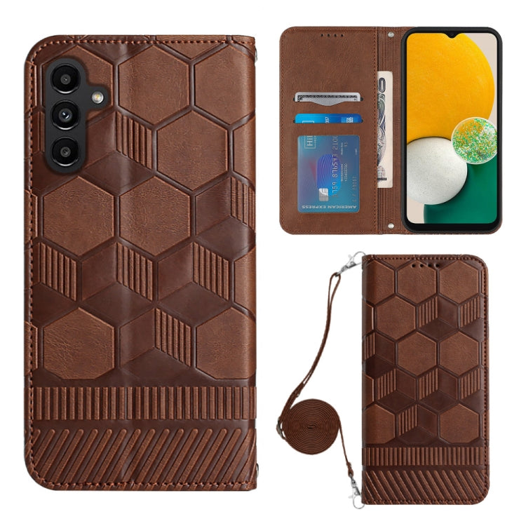 Crossbody Football Texture Magnetic PU Phone Case, For Samsung Galaxy A34 5G, For Samsung Galaxy A54 5G