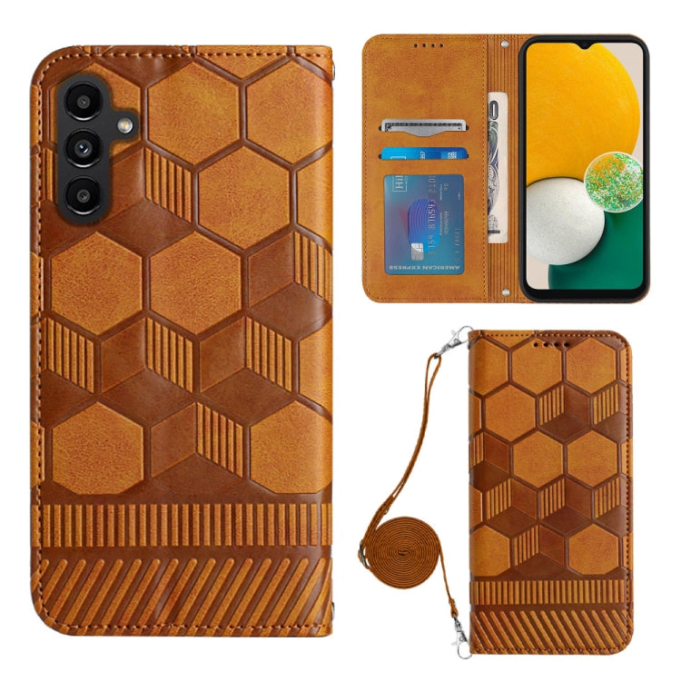 Crossbody Football Texture Magnetic PU Phone Case, For Samsung Galaxy A34 5G, For Samsung Galaxy A54 5G
