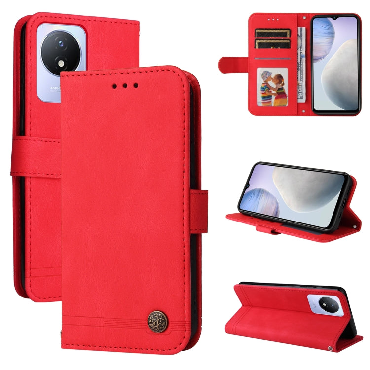 Skin Feel Life Tree Metal Button Leather Phone Case, For vivo V25 5G/V25e 4G, For vivo Y02 4G, For Xiaomi Redmi K60/K60 Pro, For Xiaomi Redmi 11A 4G/12C