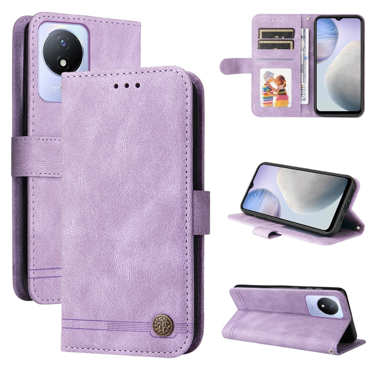 Skin Feel Life Tree Metal Button Leather Phone Case, For vivo V25 5G/V25e 4G, For vivo Y02 4G, For Xiaomi Redmi K60/K60 Pro, For Xiaomi Redmi 11A 4G/12C