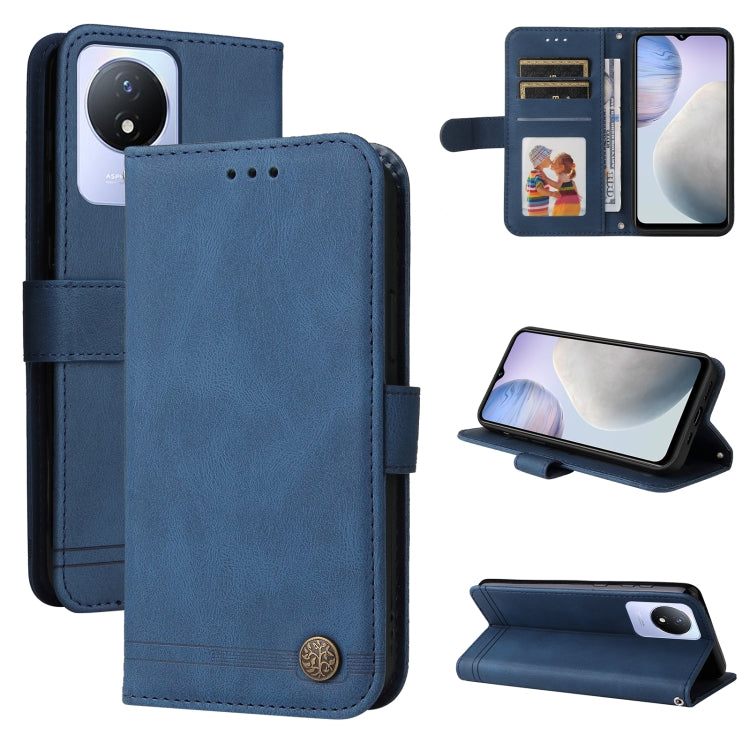 Skin Feel Life Tree Metal Button Leather Phone Case, For vivo V25 5G/V25e 4G, For vivo Y02 4G, For Xiaomi Redmi K60/K60 Pro, For Xiaomi Redmi 11A 4G/12C