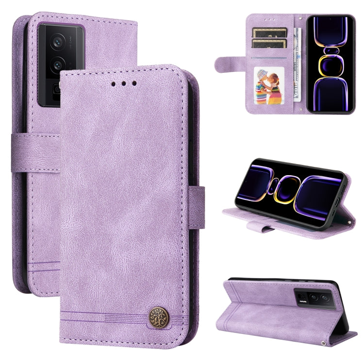 Skin Feel Life Tree Metal Button Leather Phone Case, For vivo V25 5G/V25e 4G, For vivo Y02 4G, For Xiaomi Redmi K60/K60 Pro, For Xiaomi Redmi 11A 4G/12C