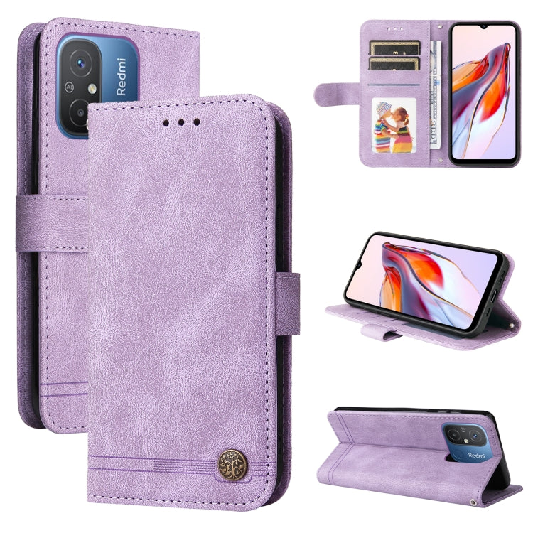Skin Feel Life Tree Metal Button Leather Phone Case, For vivo V25 5G/V25e 4G, For vivo Y02 4G, For Xiaomi Redmi K60/K60 Pro, For Xiaomi Redmi 11A 4G/12C