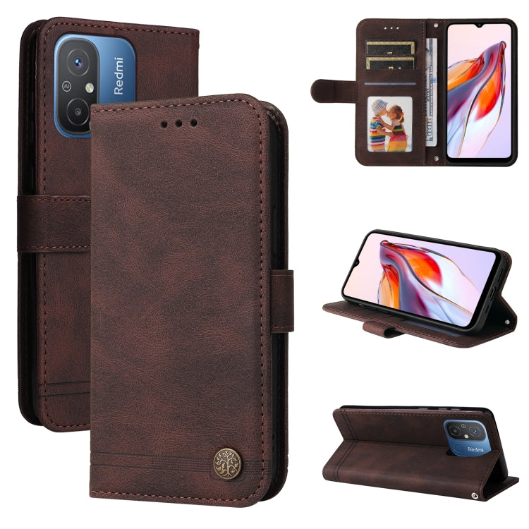 Skin Feel Life Tree Metal Button Leather Phone Case, For vivo V25 5G/V25e 4G, For vivo Y02 4G, For Xiaomi Redmi K60/K60 Pro, For Xiaomi Redmi 11A 4G/12C
