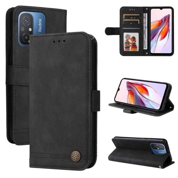 Skin Feel Life Tree Metal Button Leather Phone Case, For vivo V25 5G/V25e 4G, For vivo Y02 4G, For Xiaomi Redmi K60/K60 Pro, For Xiaomi Redmi 11A 4G/12C