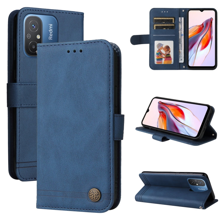 Skin Feel Life Tree Metal Button Leather Phone Case, For vivo V25 5G/V25e 4G, For vivo Y02 4G, For Xiaomi Redmi K60/K60 Pro, For Xiaomi Redmi 11A 4G/12C